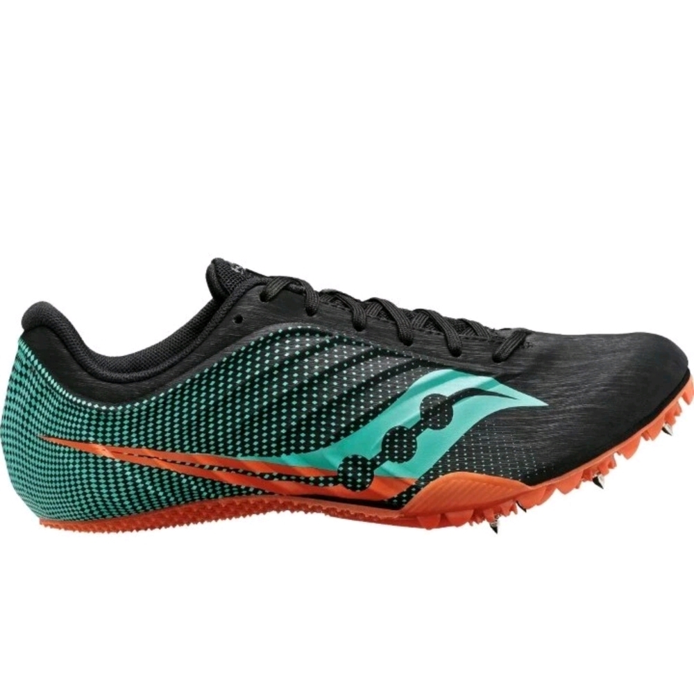 Saucony Women's Black and Green Track Shoes Metal Studs Sz 7